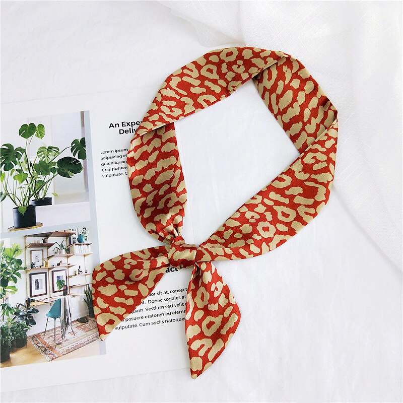 Hart Print Hoofd Scraf Das Sjaal Vrouwen Lange Skinny Chiffon Zak Haar Sjaals Voor Dames foulard Femme: COLOR 17