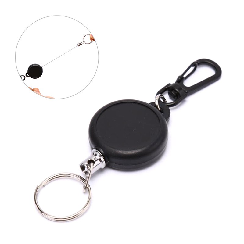 20Styles Key Ring Clip Retractable Pull Key Ring Chain Reel Extendable Belt Reel ID Lanyard Name Tag Card Badge Holder