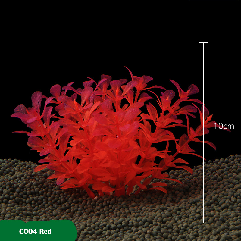 Z tworzywa sztucznego symulacja rośliny wodne ozdoby dekoracja akwarium akcesoria akwarium krajobrazu 1 sztuk: CO04 czerwony