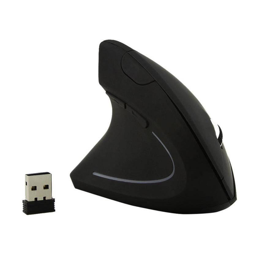 Souris Raton Vertical sans fil souris ergonomique main gauche optique 1600DPI jeu pour PC ordinateur portable souris 18Aug6