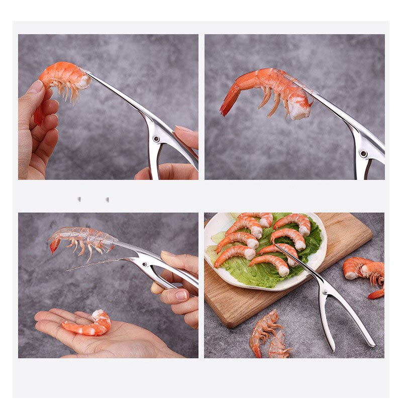 Räkskalare 1 st rostfritt stål räkskalare kök matlagning skaldjur skal räkor verktyg kök prylar