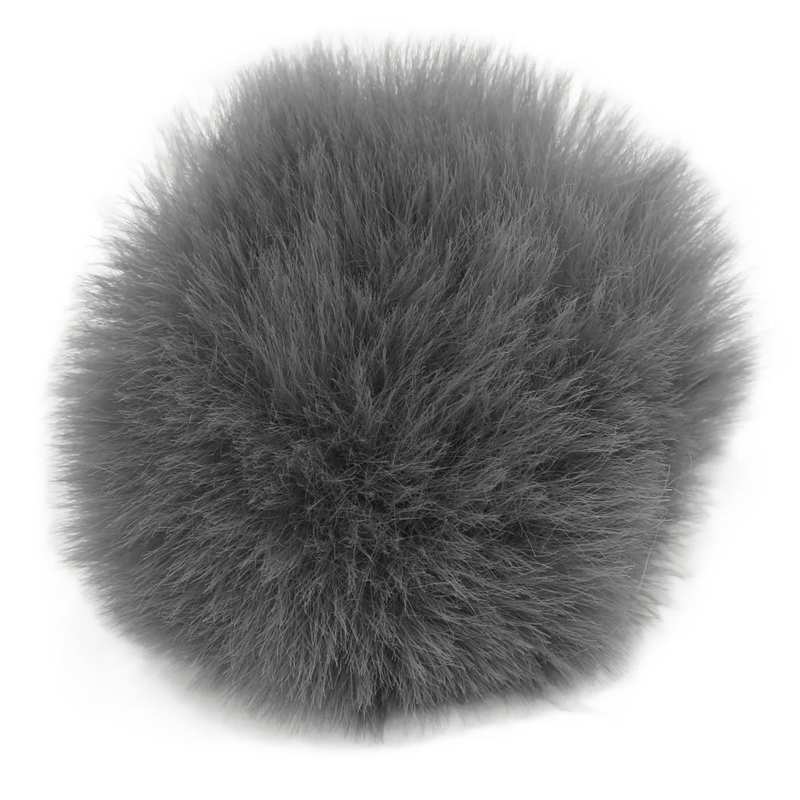 Windschutz für lavalier-mikrofone, kunstfell-ansteckmikrofon-windschutz zur geräuschreduzierung für lavalier-mikrofone mit 1cm/0.4in öffnungen: Grau