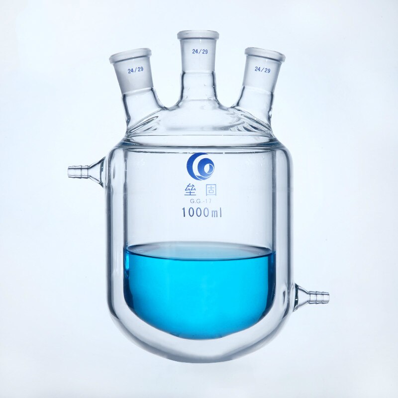 1pc/ 50 100 150 250 500 1000ml Double-layer Reactor Glass Jacketed Reaction Flask