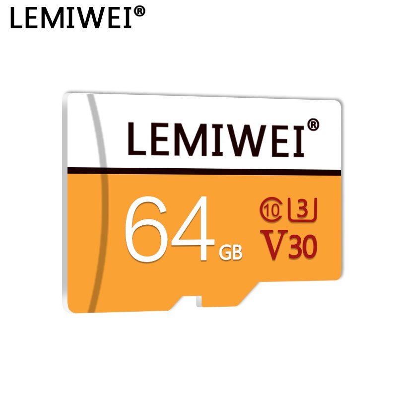 LEMIWEI Memory Card 64GB 32GB 16GB V30 U3 High Speed Class 10 UHS-I TF Flash Card 8GB V10 U1 For Smartphone PC