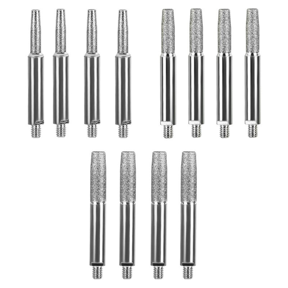 6 Stks/set Kettingzaag Slijpdelen Diamant Gecoate Slijpkop Cilindrische Braam 4/4.8/5.5Mm Vijl Slijpgereedschap