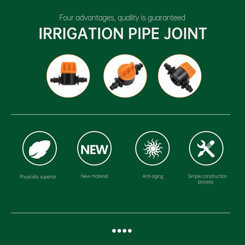 10pcs 4/7 Garden Water Drip Irrigation Fittings Agriculture Tools Tube Switch Irrigation Tube Connector Irrigation Fittings