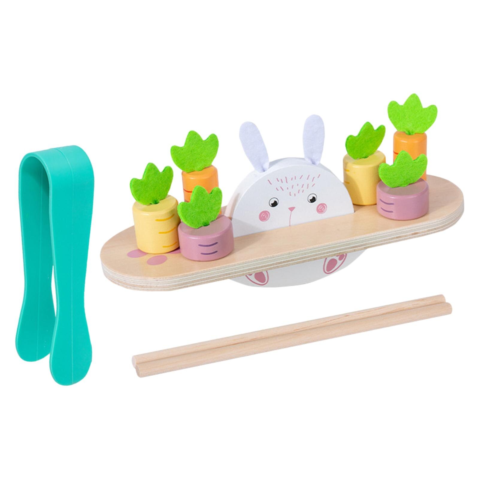 Hasen-balance-stapelbausteine-puzzlespielzeug für jungen und mädchen, lernklassiker