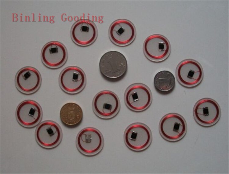 125khz RFID EM4100 TK4100 Transparent Coin Card (25mm) ID Card