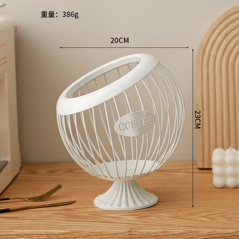 Cestino di frutta creativo Organizzatore di capsula di caffè in ferro spuntino blu Conservazione di frutta secca Cestino diagonale Articoli per la casa: Di Colore Giallo chiaro