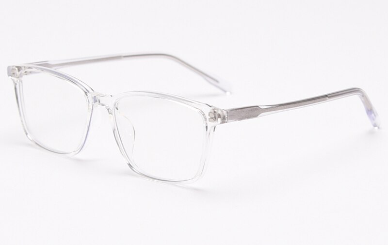 Kachawoo TR90 thin frame square glasses men black brown grey acetate glasses frames women optical eye-wear unisex decoration: transparent