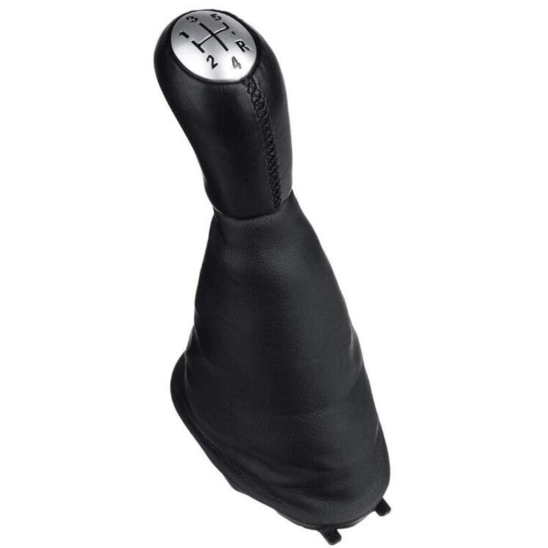 Pommeau de levier de vitesse manuel en cuir à 5 vitesses avec couvercle de coffre pour renault clio 2 clio 3 megane 2 scenic 2 kangoo