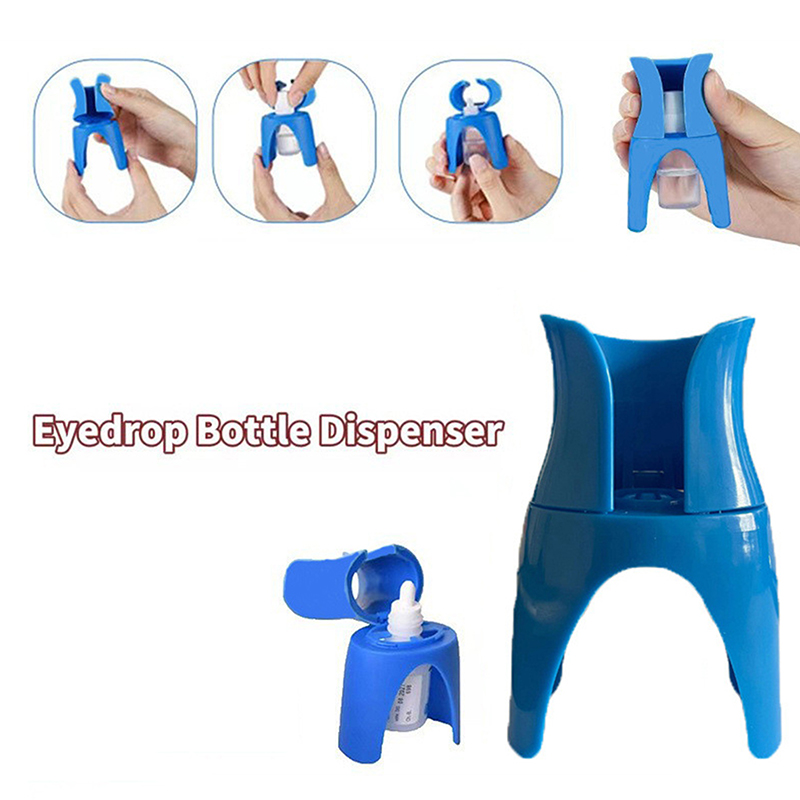 Oogdruppelhouder, hulpmiddel voor oogdruppelflesjes, oogzalfhouder, ooghulpmiddel, applicator, oogverzorgingshulpmiddel