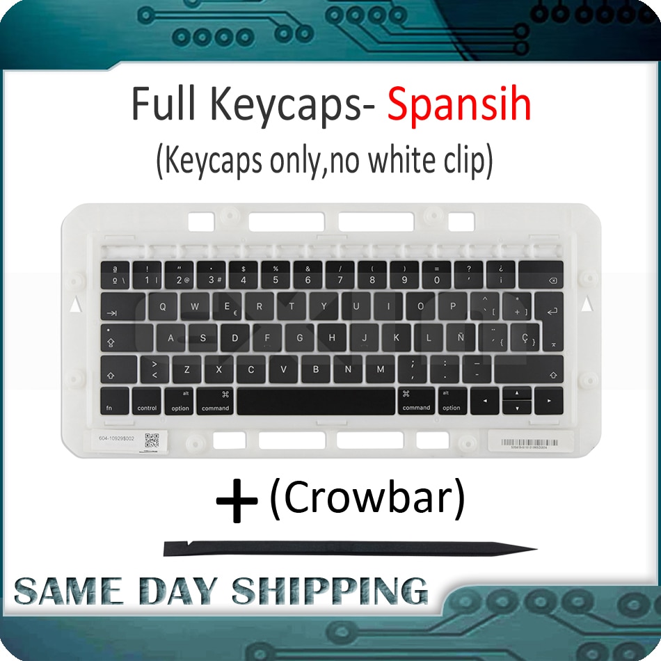 Laptop A1989 A1990 Spanish Spain Keyboard Keycaps Keys key Cap Replacement for Apple Macbook Pro Retina 13" 15" Mid Year