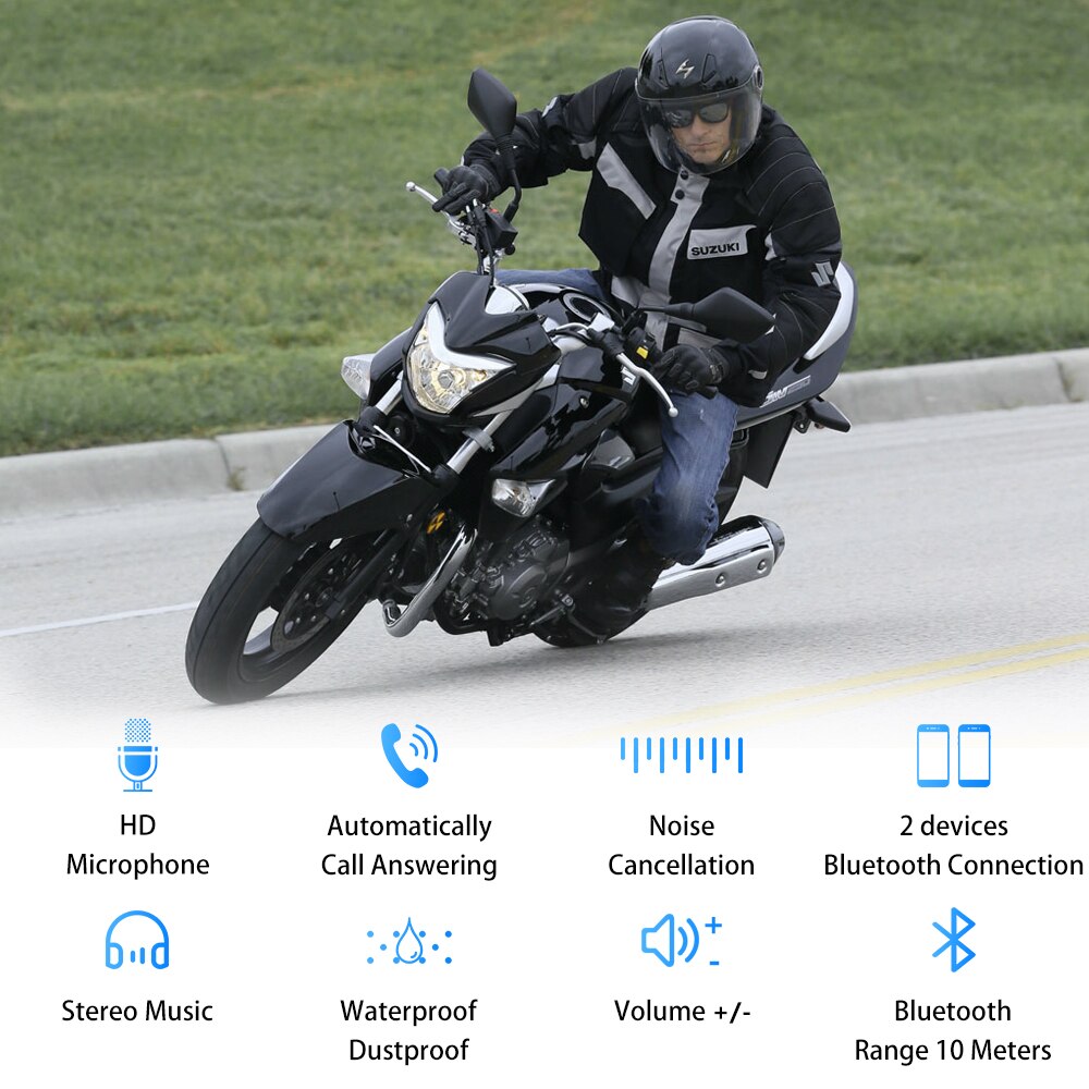 Casque Deelife mains libres Bluetooth casque sans fil Moto casques lecteur de musique casque