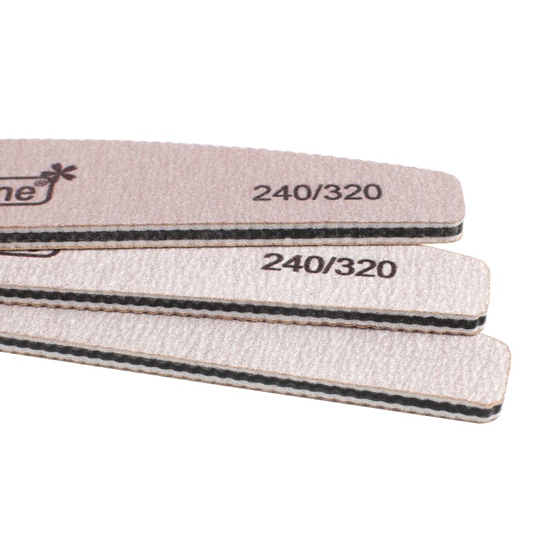 10Pcs/lot Sandpaper Nail File 240/320 Washable strong Buffer Block Double Sided Sanding Nail Files For Gel Polish Manicure Tools