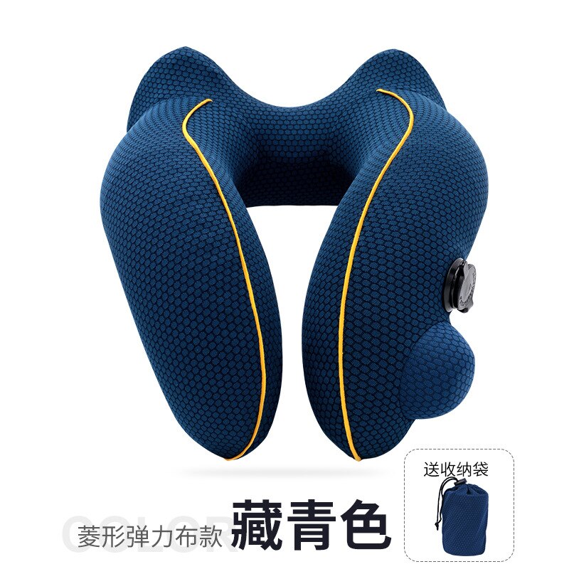 Flugzeug Nacken Kissen Für Schlafen Faltbare Reise Kopfstütze Nacken Bahre Kissen Pads Wohnkultur: Marine B