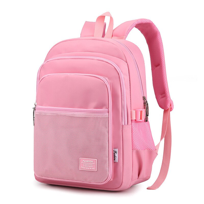 Mochilas escolares de gran capacidad para niños, mochilas escolares para grados 3-6, mochilas de nailon para niñas, mochilas escolares: Pink