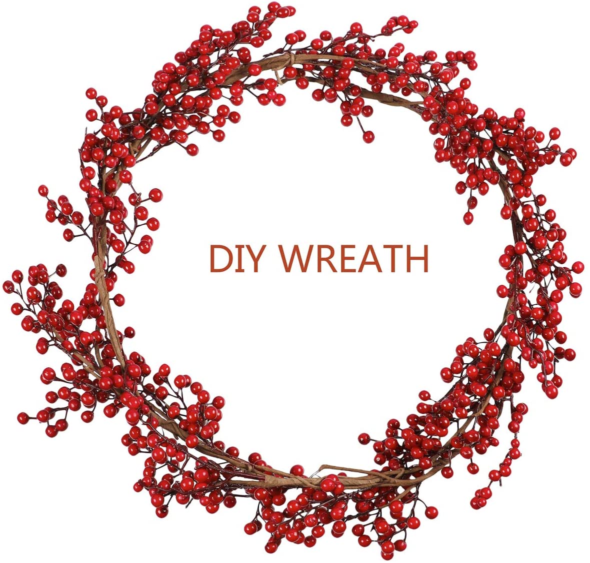 5.9Ft Christmas Red Berry Garland Flexible Artificial Burgundy Red Pip Christmas Garland Home Decoration Year Decor