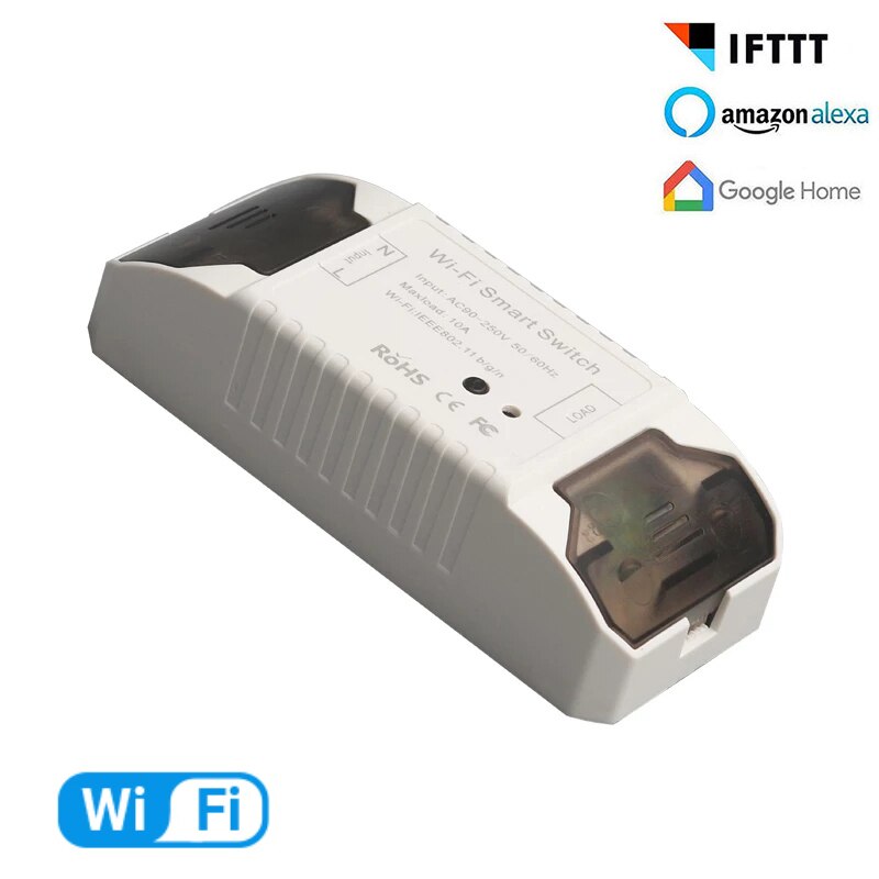 1/4PCS Tuya WiFi/433 Smart Switch Device Universal Breaker Timer Smartlife APP Wireless Voice Control Support Alexa Google Home: 433 and wifi / 2PCS