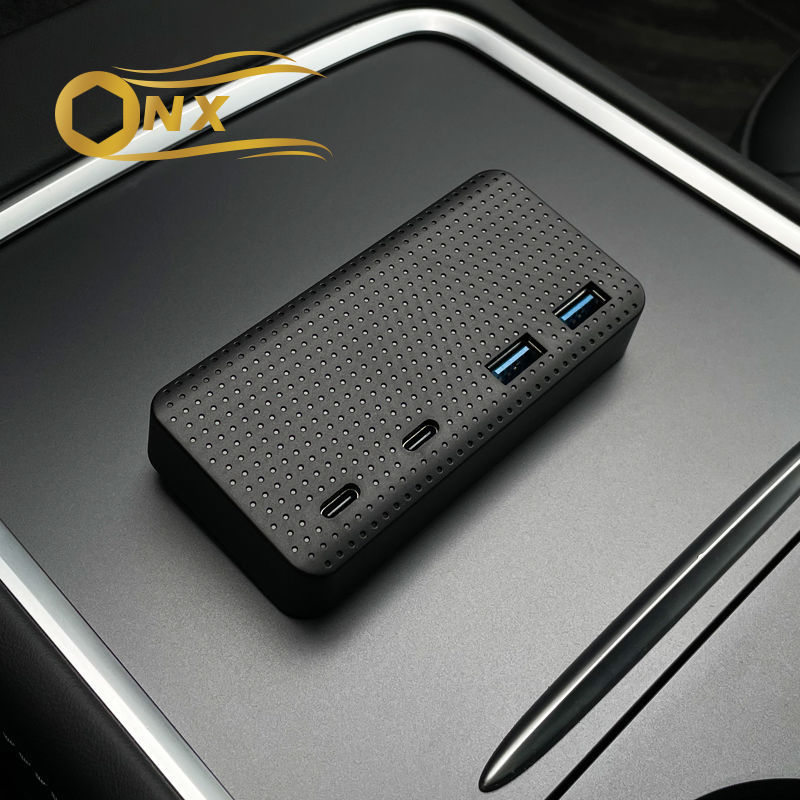 Car USB splitter HUB Expansion dock docking hub For Tesla model3 modelY Car Accessories