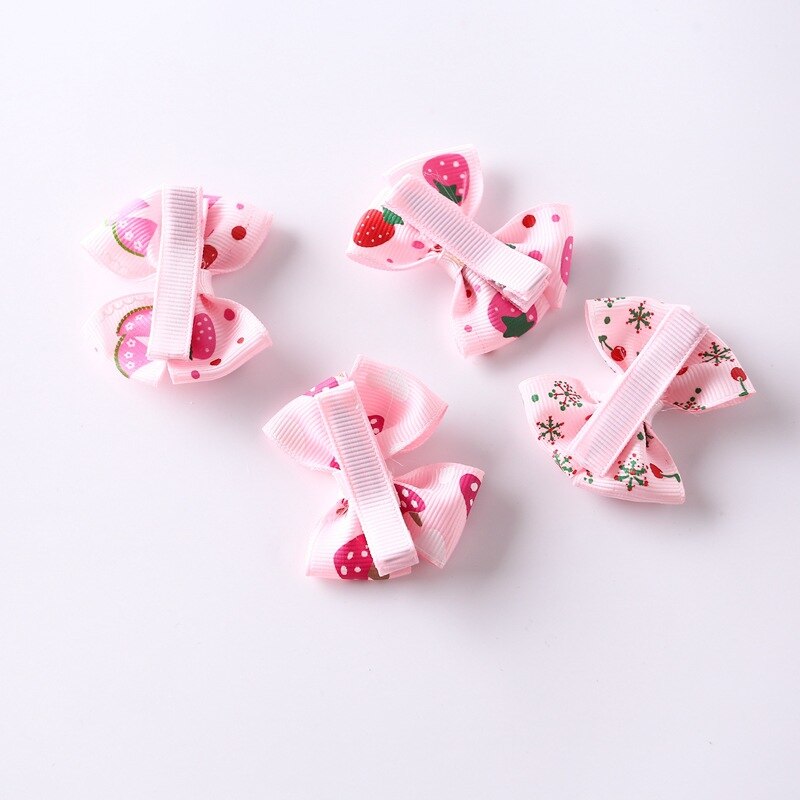 8 Uds Clips de pelo bebé rayas Bowknot niños broche sombreros de bebé de accesorios para el cabello niñas horquillas