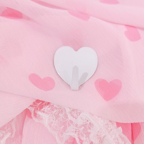 5 Stks/partij Creatieve Metalen Leuke Hartvormige Haak Sterke Zelfklevende Plakken Muur Lager Keuken Haak Geen Spoor Na Plakken deur Haak: White love hook