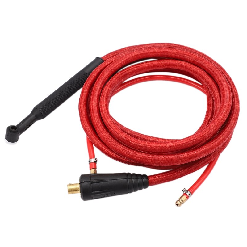 WP9F 4M rouge Super doux tuyau tressé refroidi à l'air complet TIG torche de soudage 35-70 connecteur
