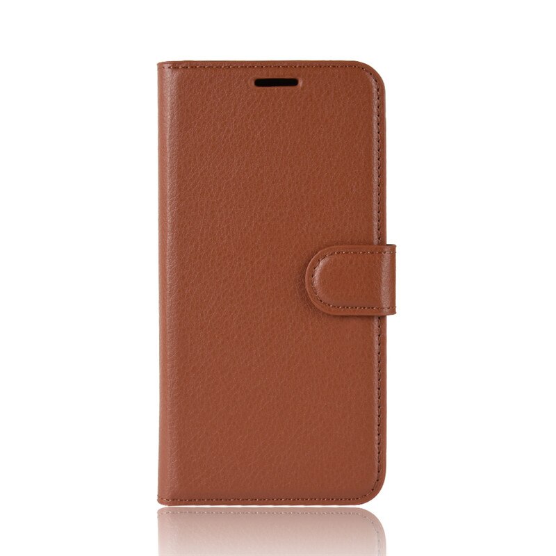 Funda de lujo para LG X Cam K580ds de cuero PU para LG X Cam K580 K 580 K580DS DS XCam carcasa trasera con tapa: brown case