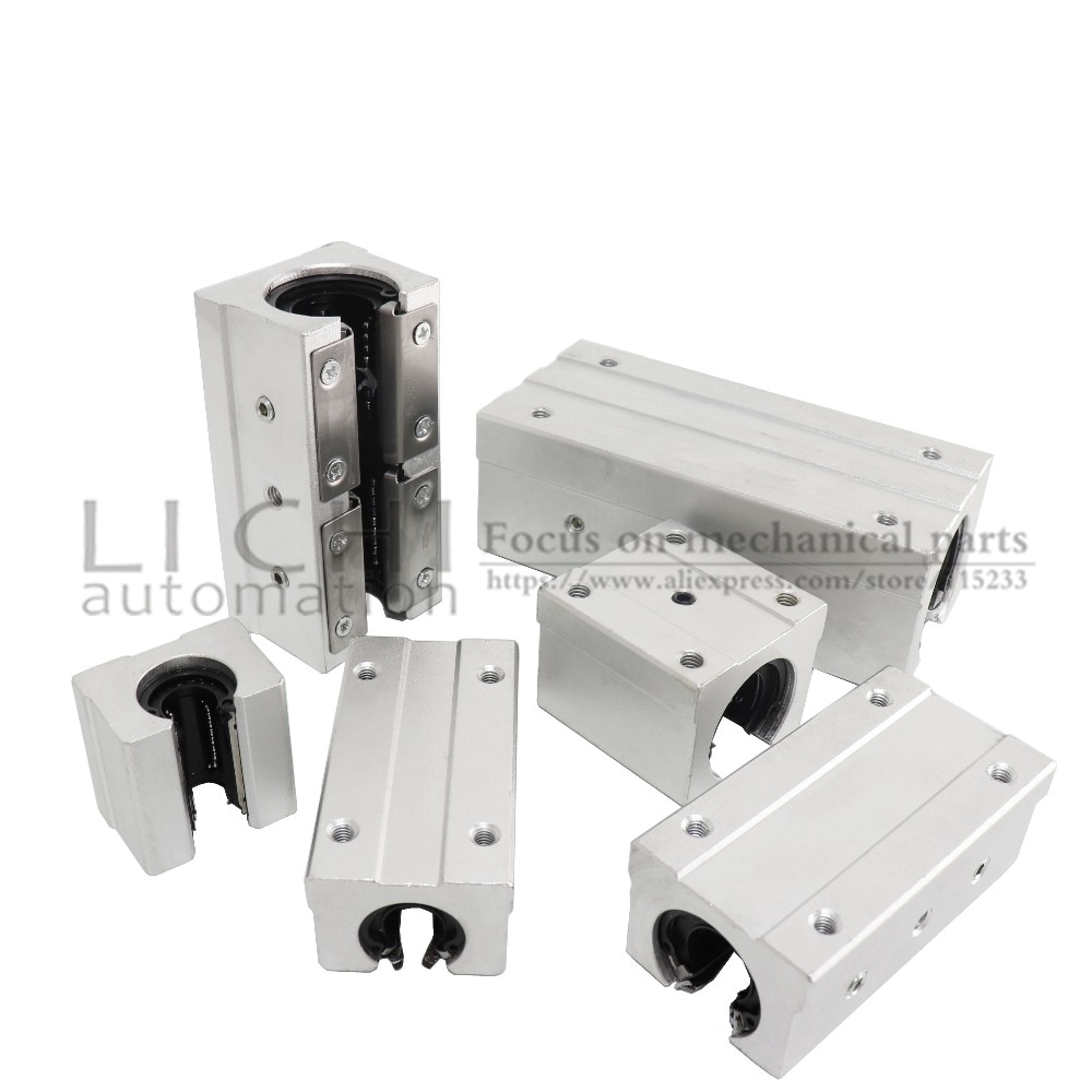 1 stk sbr 16 luu sbr 20 luu aluminiumsblok lineær bevægelse kugleleje glideblok match brug sbr 12 sbr 16 sbr 20 sbr 25 lineær styreskinne