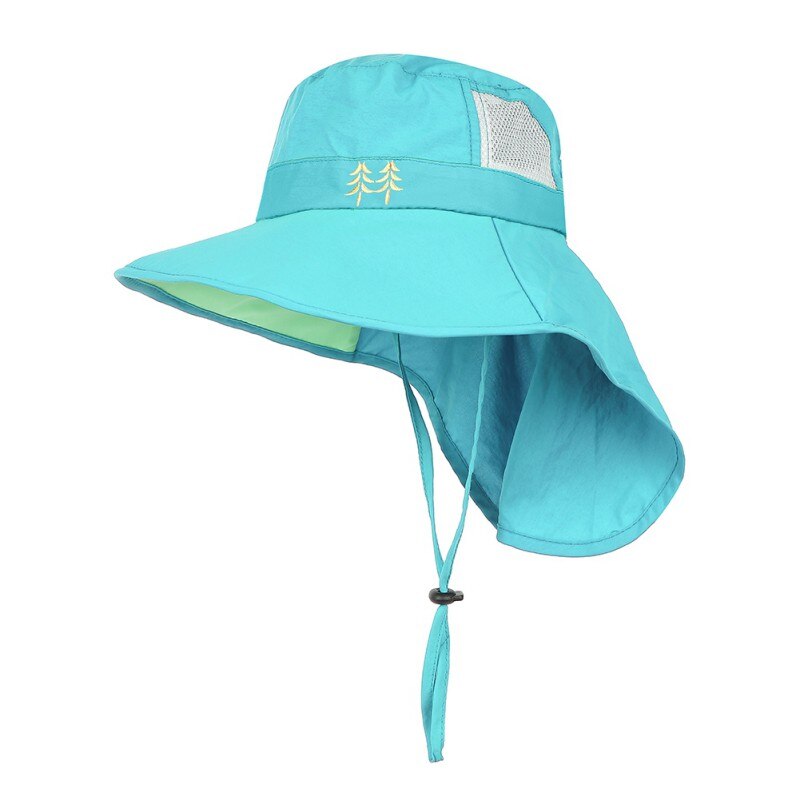 Kinderen Zonnehoed Kinderen Brede Rand Zomer Strand Hoed Meisjes Outdoor Reizen Emmer Cap Casual Visser Caps Sportkleding Accessoires: TL