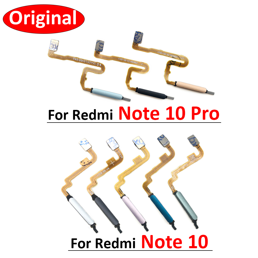 escáner de huellas dactilares para Xiaomi Redmi Note 10 Note 10 Pro, botón de inicio, menú de huellas dactilares, tecla de retorno, Sensor, Cable flexible