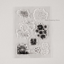 clear background element scrapbooking stamps deco snowflake clear stamps