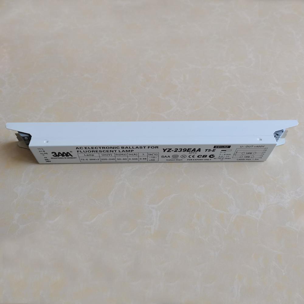220-240V 3AAA YZ-239EAA AC Electronic Ballast Instant Start Fluorescent Lamp Electronic Ballast for T5-E 39WX2 Lamps CCC CE SAA