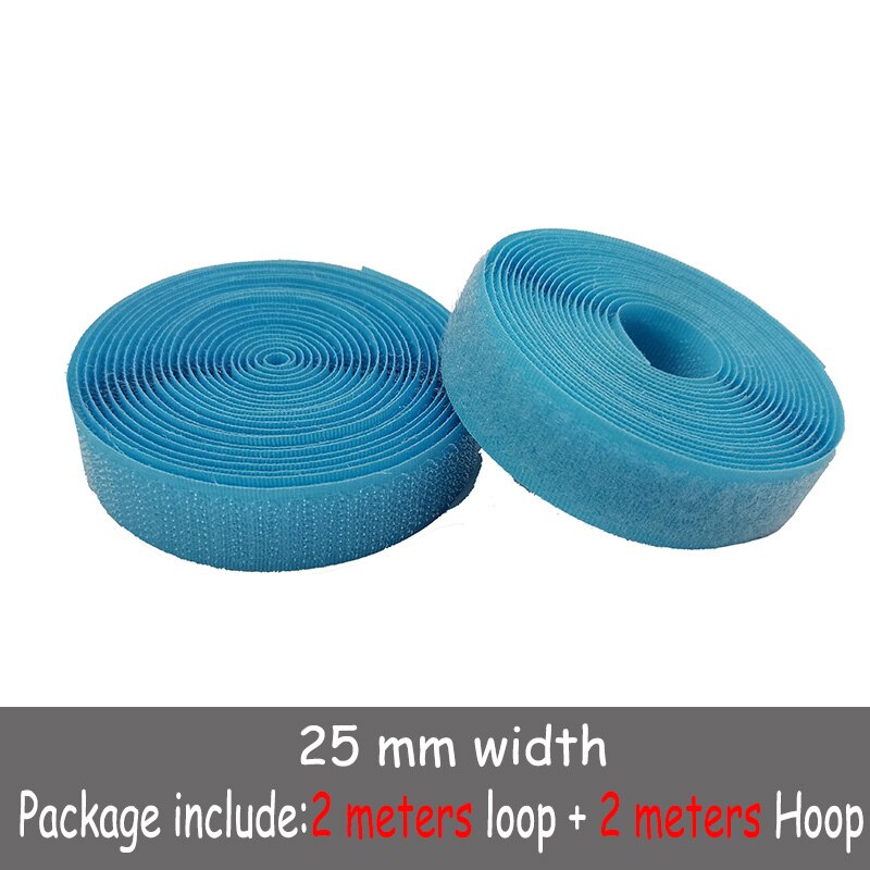 25mm colour fastener tape hooks and loops sewing Accessories tape strap for shoe repair clothing DIR 2m hook + 2m loop: Color 13