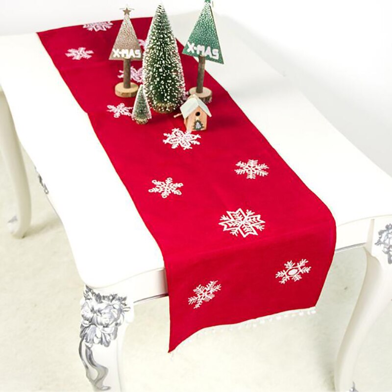 Polyester print bord flagga jul bord löpare bord skrivbord bordsdukar hotell hem festival dekoration: Stil 3