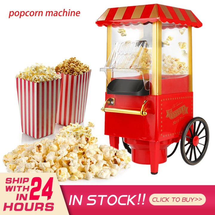 Diy Mini Huishoudelijke Tool Eletric Gezonde Air Olie-Gratis Popcorn Maker Machine Automatische Snacks Voor Kids Kinderen 1200W