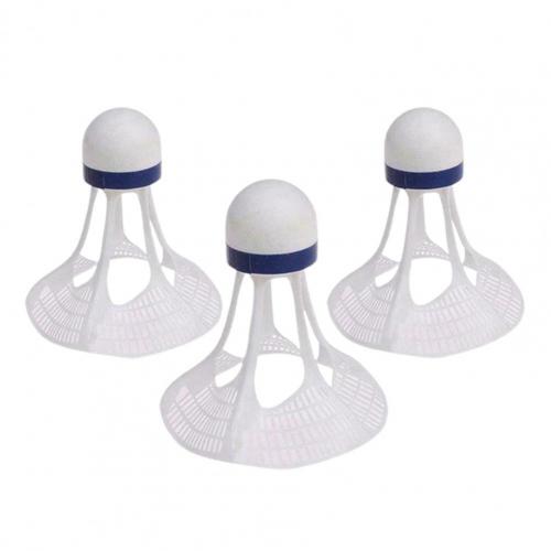 3Pcs Winddicht Plastic Nylon Badminton Ballen Volwassen Student Gym Fitness Tools Sport Training Indoor Outdoor Shuttles: WHITE