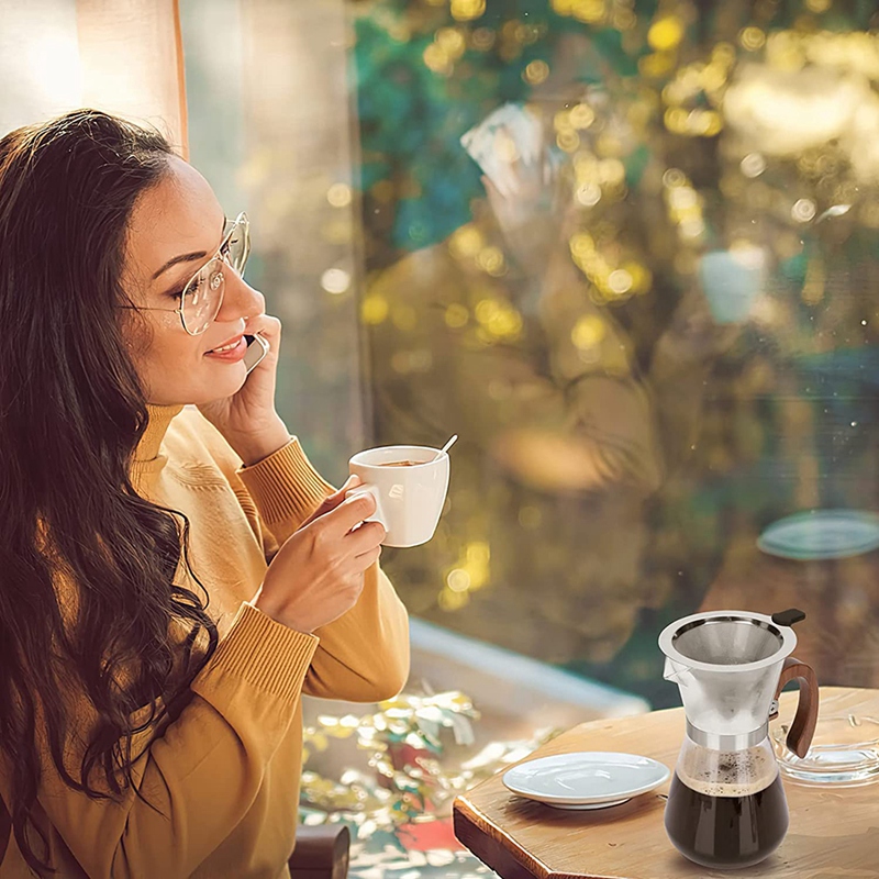 Coffee Pour over Coffee Dripper Brewer Pour Over, Manual Coffee Maker, Glass Pour over Coffee Maker Decanter