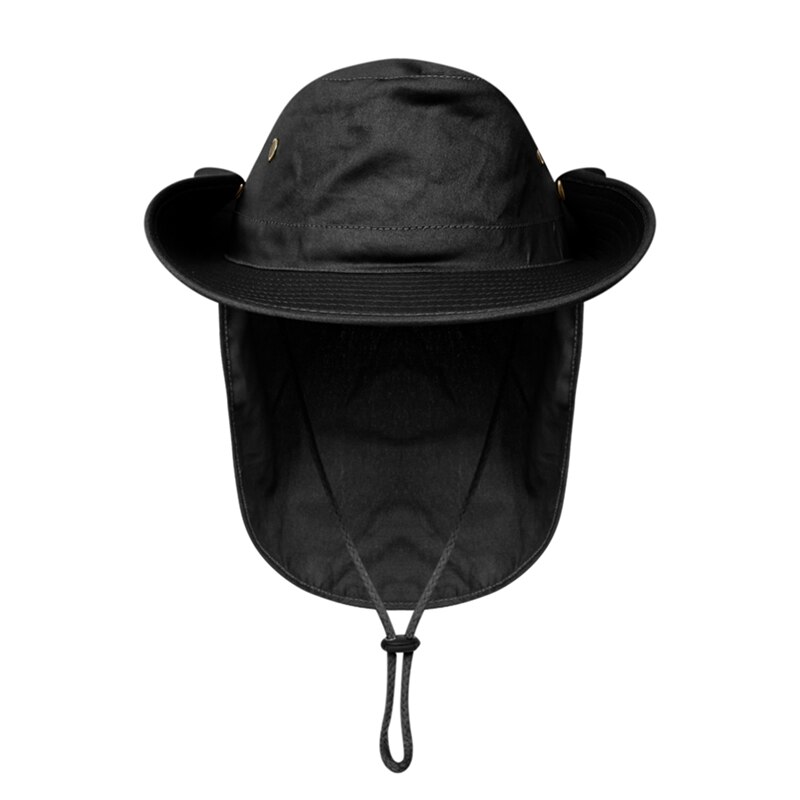 Gorro con solapa para exteriores, parasol portátil Anti-sudor, funda para el cuello, sombrero para el sol, accesorios de ropa deportiva con correa para la barbilla