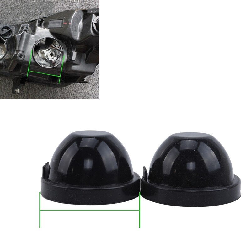 2 Pcs Zwart Rubber Behuizing Seal Cap Stofkap Voor Auto Led Koplamp 80*52 Mm En 85*52 Mm