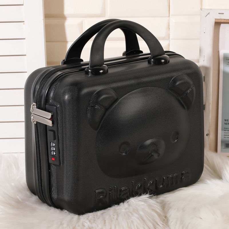 Hand Cosmetic Case 14 InchMakeup Beauty Case Cosmetic Bag Lockable Jewelry Box for Ladys Pink