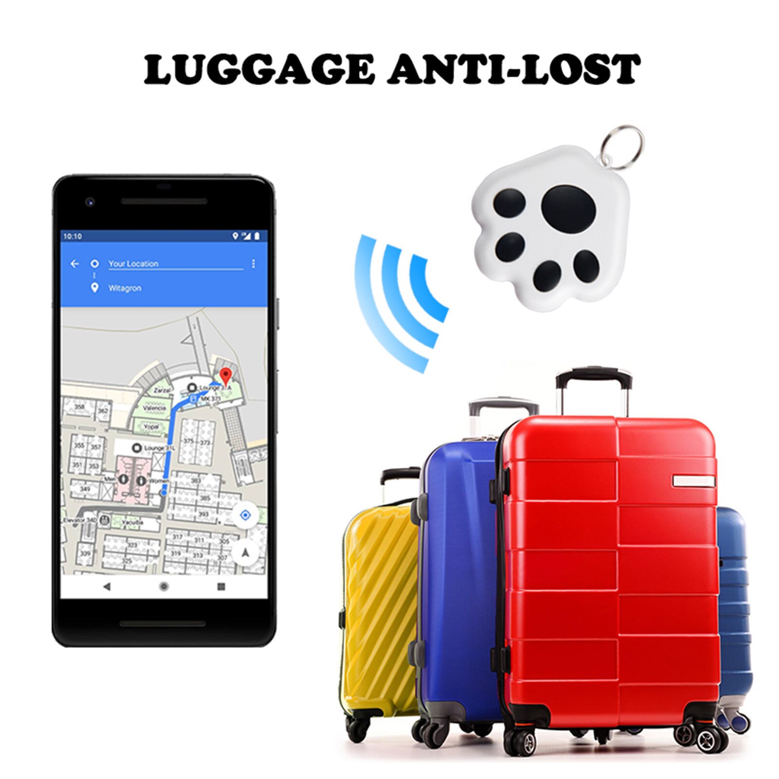 Cámara controlador inalámbrico botón para teléfono android con GPS localizador rastreador Anti-Perdida de obturador de la temporizador impermeable