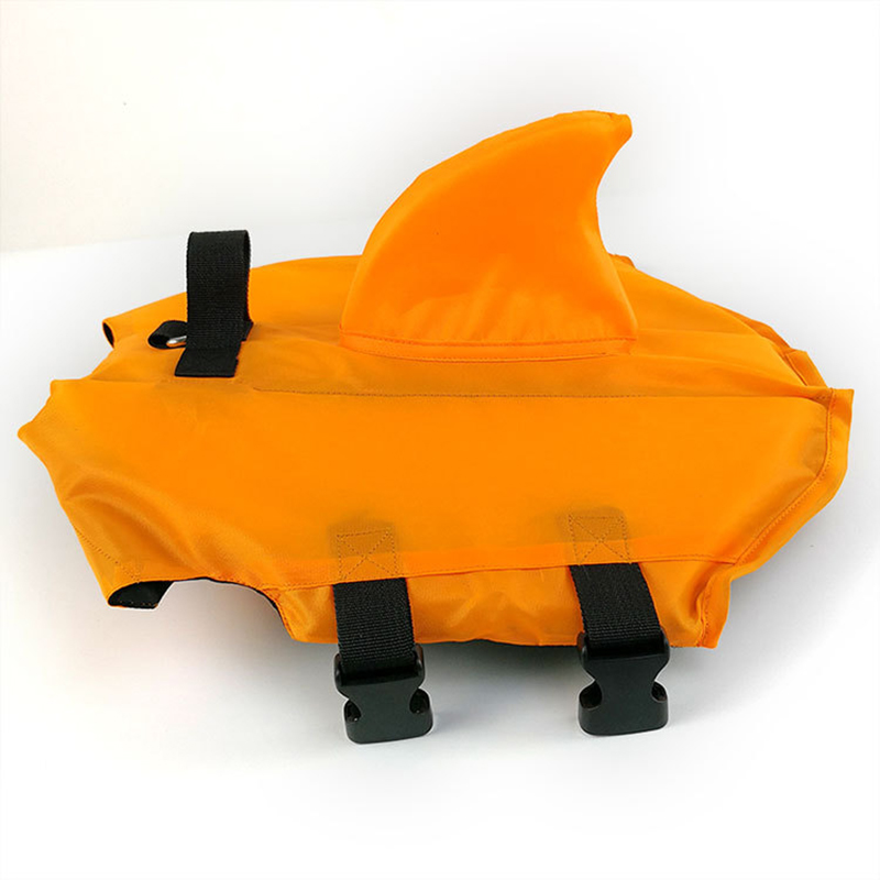 Dog Life Jackets Cute Shark Fin Swimsuit Preserver Flotation Vest For The Pool Beach Boating Dog Supplies Одежда Для Собак: XXL / Yellow