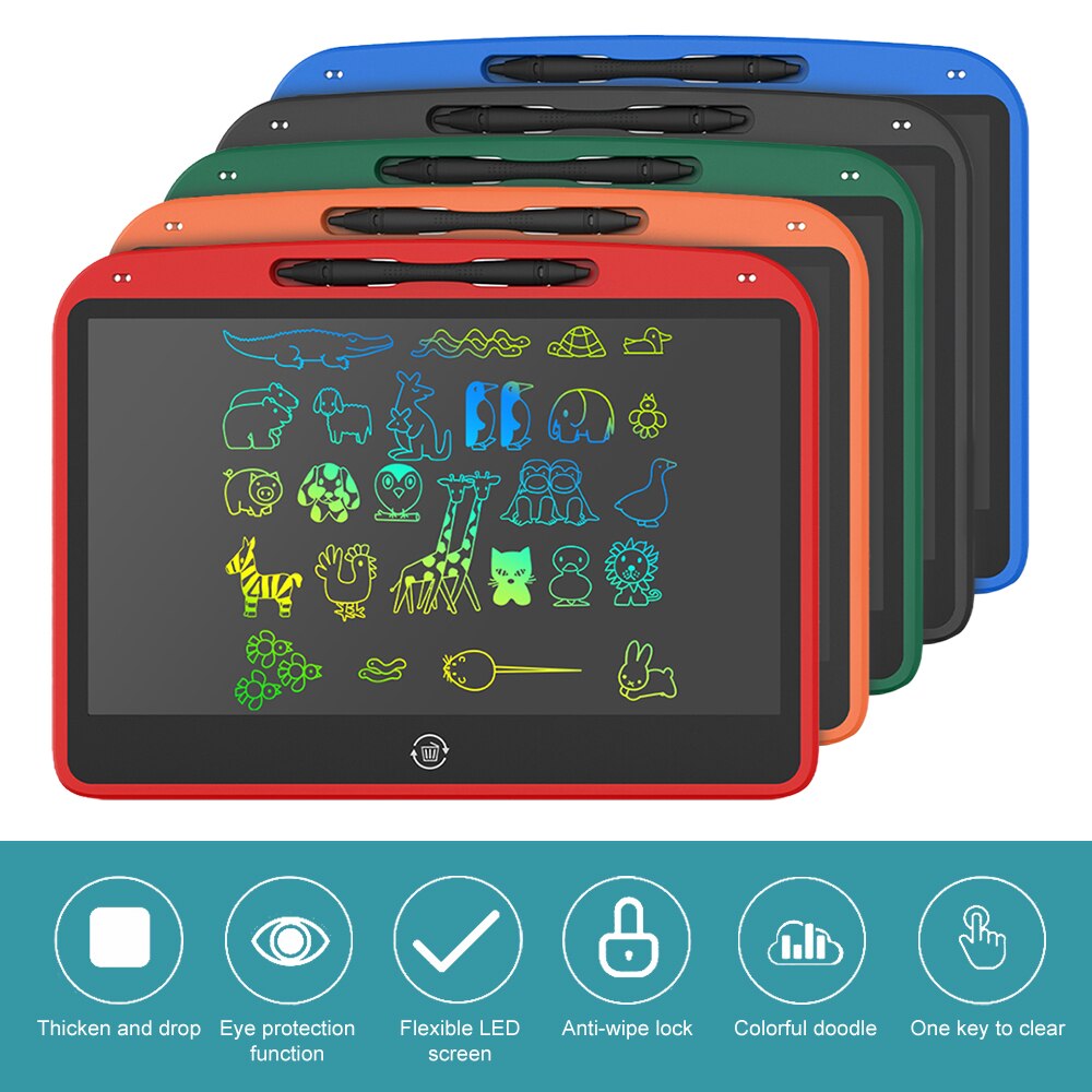 8.5/13.5 inch Mini LCD Writing Tablet Student Graffiti Kids Partially Erasable Colorful Notepad Doodling Drafting Graphics Board