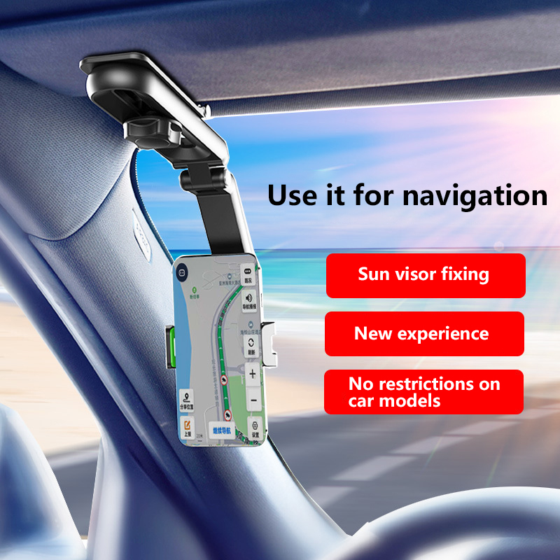 Good 1080° Multi-function Sun Visor Universal 360 Degree Rotating Phone Car Holder Rotatable and Retractable