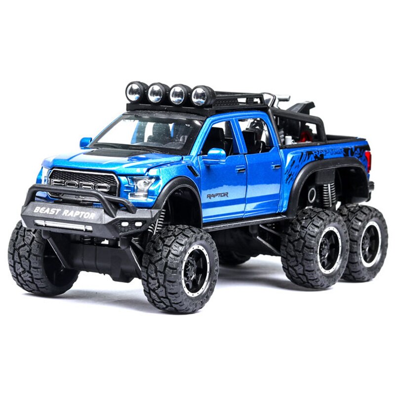 1:32 spielzeug Auto G63 F150 JEEP Metall Spielzeug Legierung Auto Spielzeug Gießt Druck Fahrzeuge Auto Modell Mit licht Sound Auto Spielzeug für Kinder # ZW: f150 Blue A