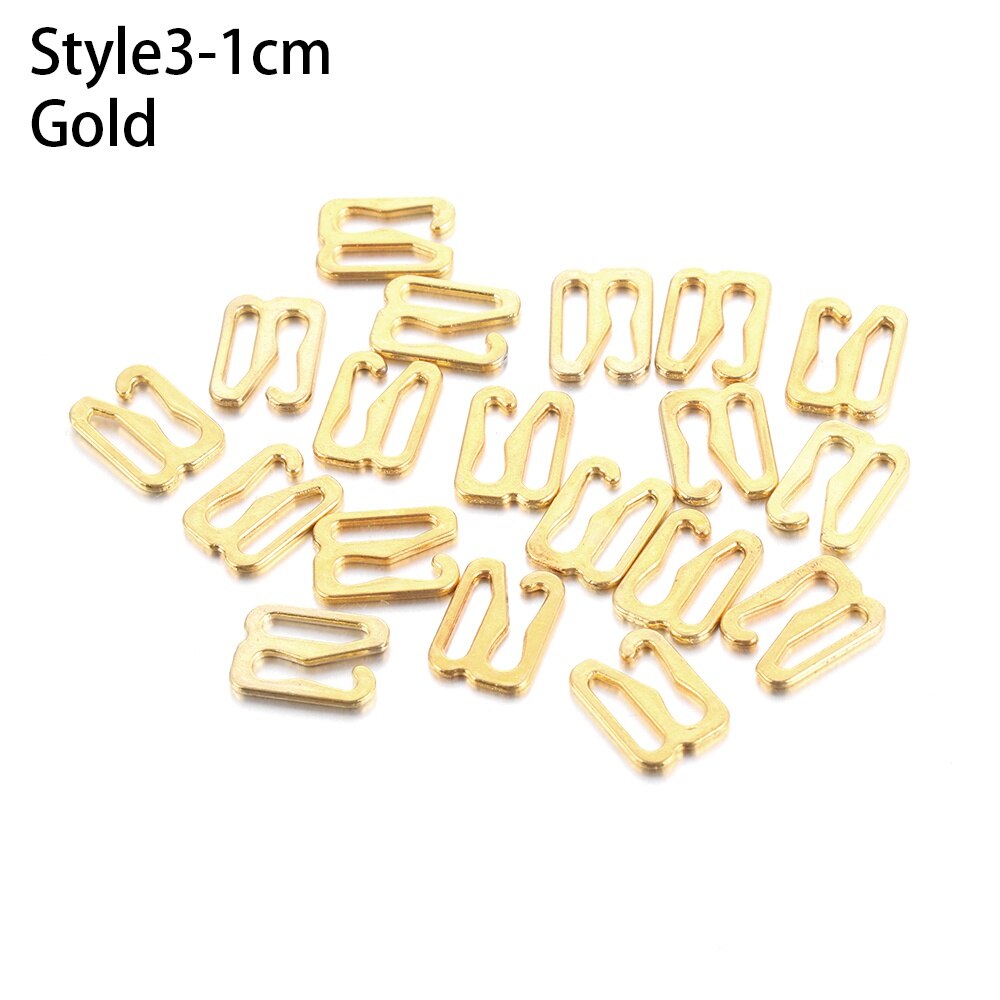 Goudkleurige, zilverkleurige metalen legering, nylon gecoate bh-ringen en schuifregelaars, riemverstellers, gespen, 20 stuks ondergoedverstelaccessoires: 7