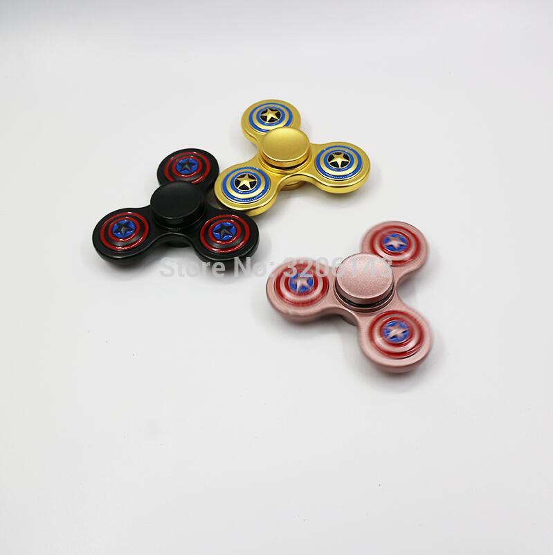3 Kleur Drie Bladeren Zink Fidget Spinner Hand Spinner Focus Verminderen Autisme Adhd Stress Speelgoed Met Geschenkdoos