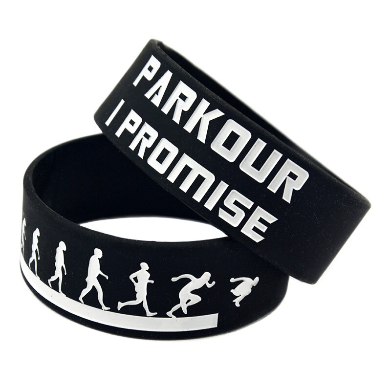 1Pc Parkour Ik Beloofd Motivatie Siliconen Polsbandje 1 Inch Breed