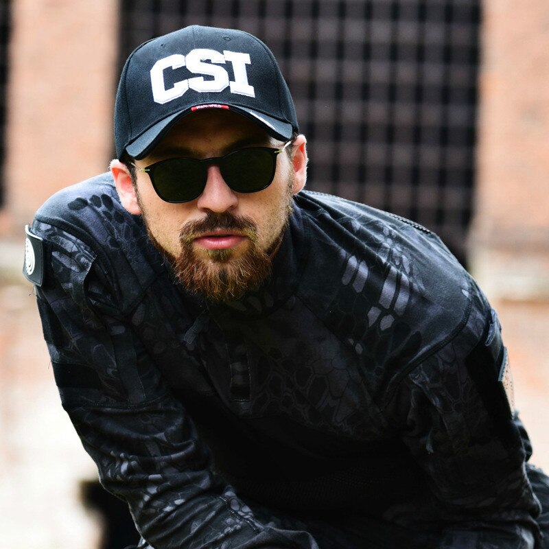 Gorra de béisbol con bordado de cabeza de tigre para hombre, gorro de béisbol con bordado de cabeza de Tigre, para acampar al aire libre: Black1